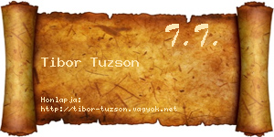 Tibor Tuzson névjegykártya